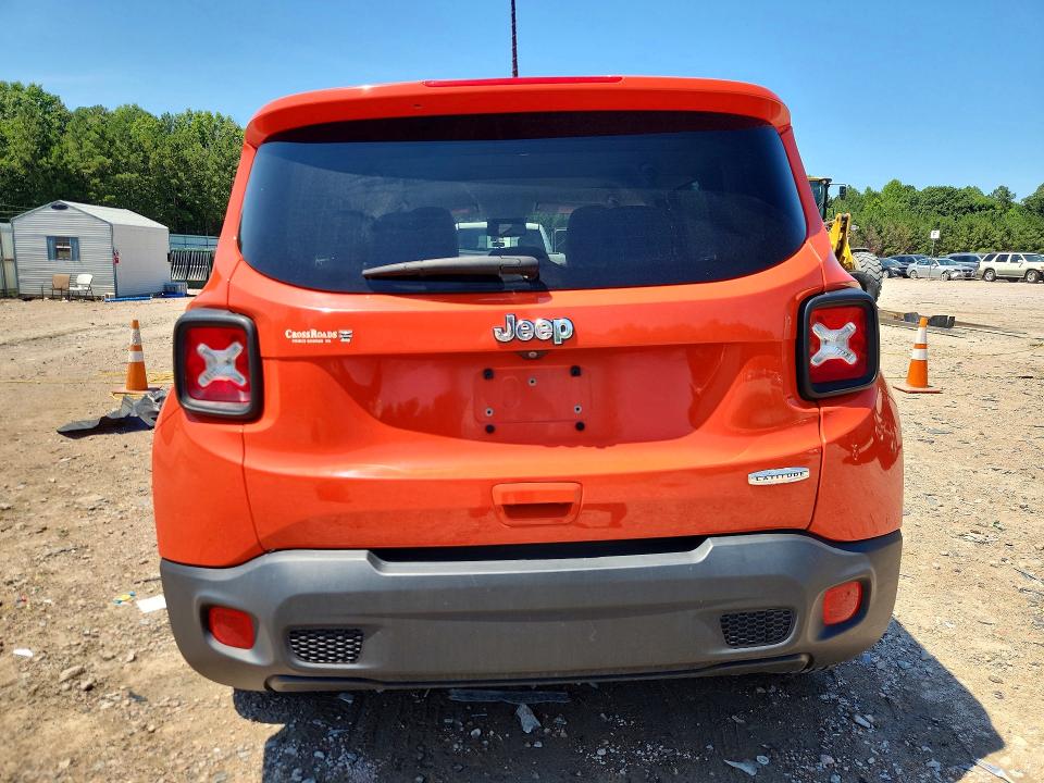 2018 Jeep Renegade VIN ZACCJABB6JPJ59791 COPART salvage auction — FRONT END, VA - CERT OF TITLE - SALVAGE, sold $1,100 on 2026-07-27 (photo 6)