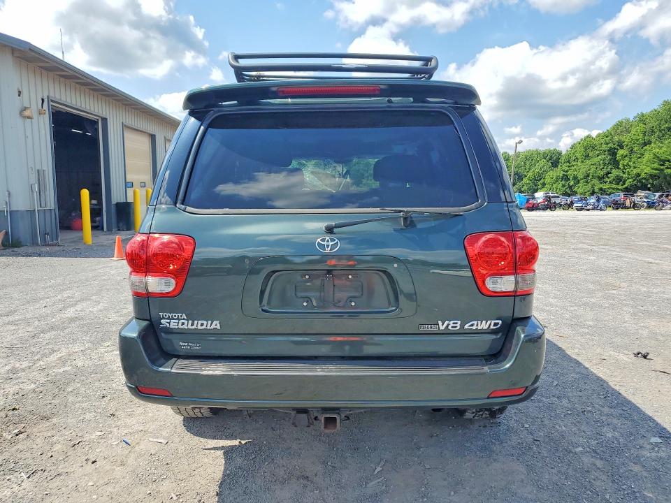 2006 Toyota Sequoia VIN 5TDBT48A56S272621 COPART salvage auction — WATER/FLOOD, PA - CERT OF SALVAGE-W=FLOOD VEH, sold $175 on 2026-07-30 (photo 6)