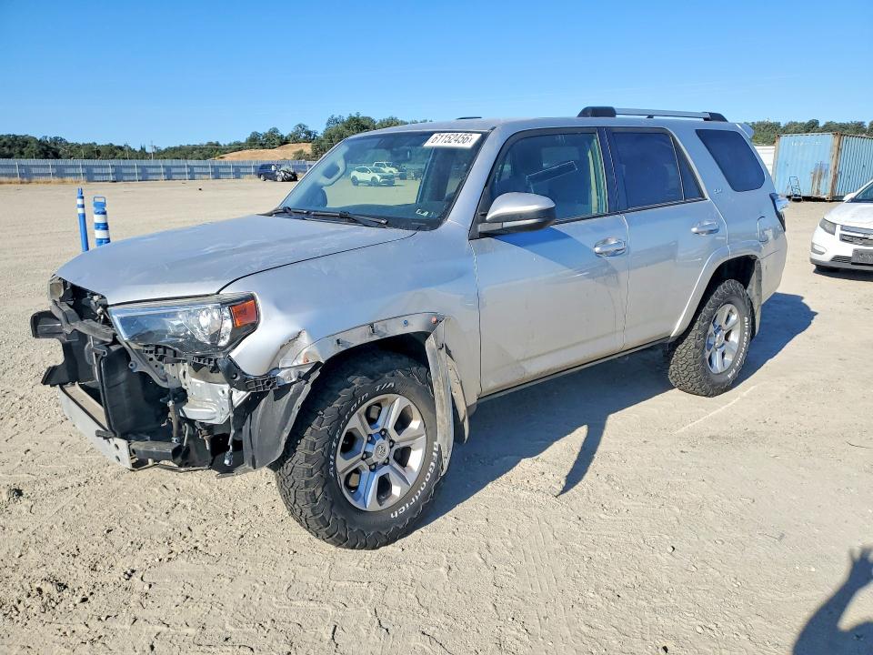 2019 Toyota 4runner VIN JTEBU5JR7K5678379 COPART salvage auction — FRONT END, Ca - Salvage Certificate, sold $6,600 on 2026-07-24 (photo 1)