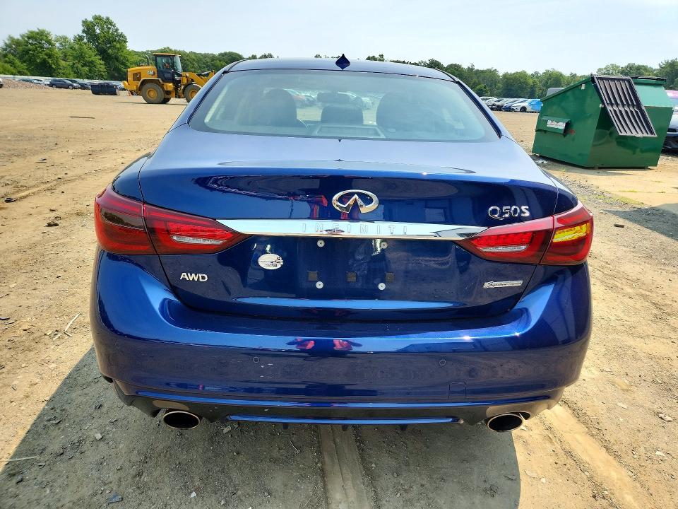 2019 Infiniti Q50 VIN JN1EV7AR0KM591300 COPART salvage auction — FRONT END, Nj - Cert Of Title-Salvage, sold $225 on 2026-07-29 (photo 6)
