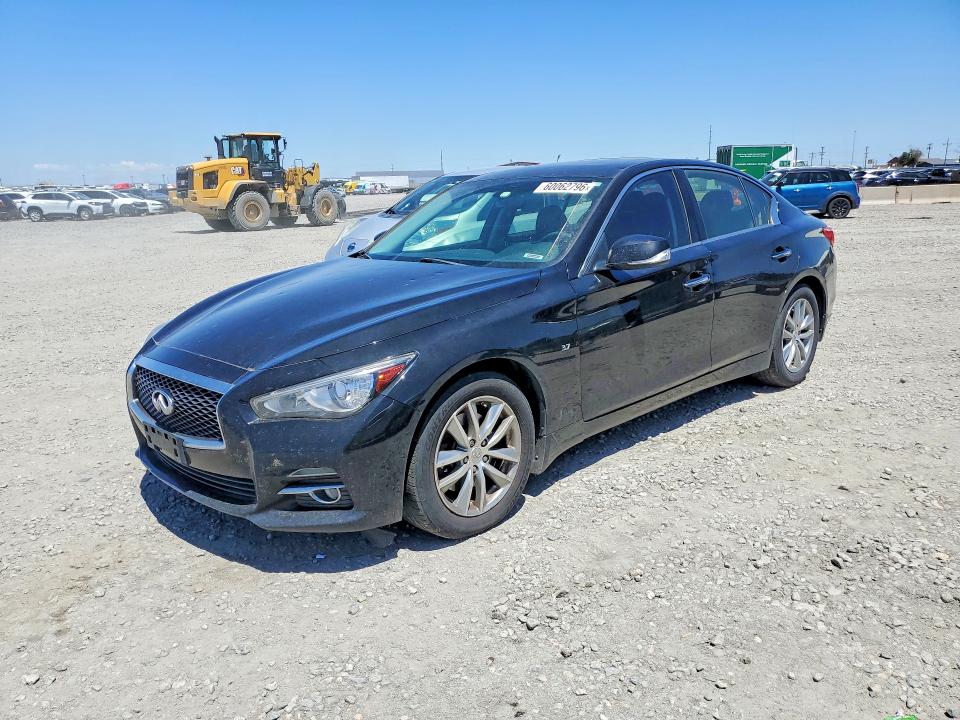 2014 Infiniti Q50 VIN JN1BV7AR4EM695179 COPART salvage auction — HAIL, Co - Certificate Of Title, sold $2,500 on 2026-07-26 (photo 1)
