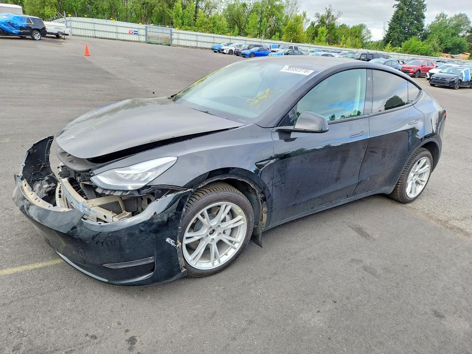 2021 Tesla Model y VIN 5YJYGDEE8MF272636 COPART salvage auction — FRONT END, Or - Salvage Title Certificate, sold $125 on 2026-07-29 (photo 1)