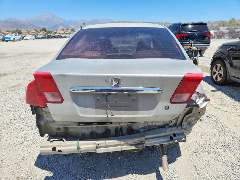 2001 Honda Civic VIN JHMES16561S003434 COPART salvage auction — REAR END, CA - SALVAGE CERTIFICATE, sold $200 on 2026-07-29 (photo 6)