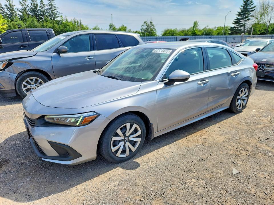 2022 Honda Civic VIN 2HGFE2F2XNH117458 COPART salvage auction — SIDE, ON - PERMIT NO BRAND - UNFIT, sold $250 on 2026-07-23 (photo 1)