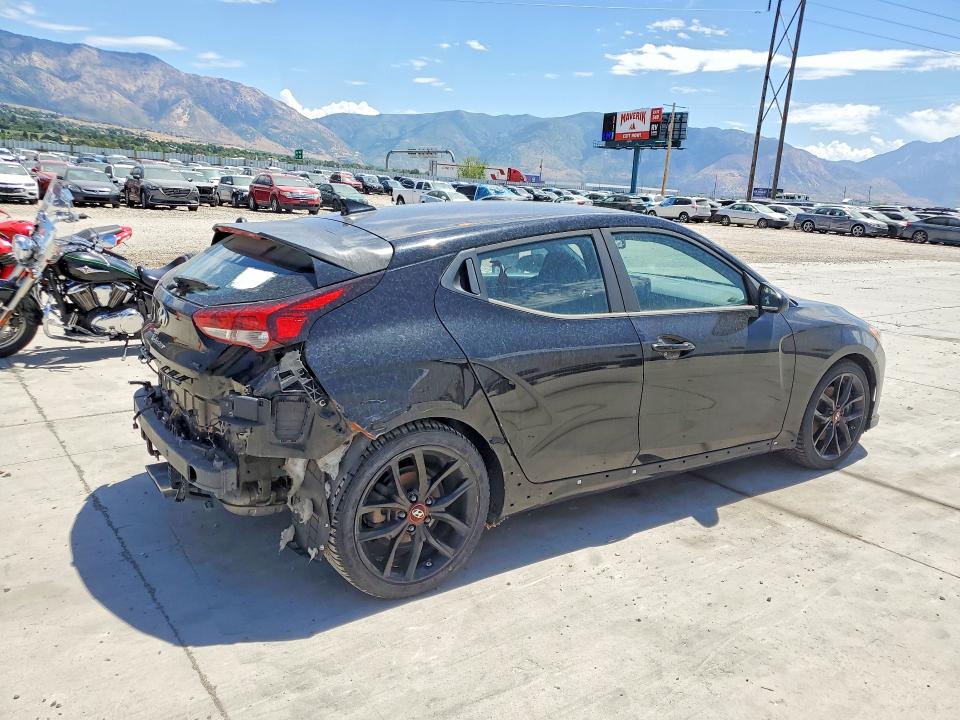 2020 Hyundai Veloster VIN KMHTH6AB4LU021872 COPART salvage auction — REAR END, Ut - Certificate Of Title, sold $1,750 on 2026-07-20 (photo 3)