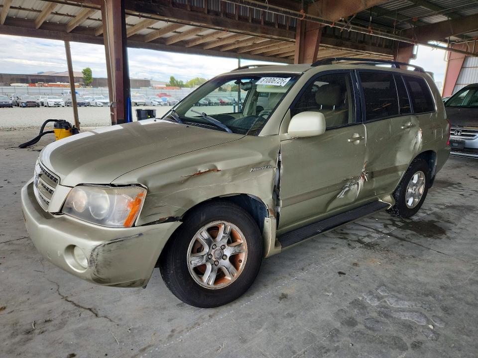 2003 Toyota Highlander VIN JTEHF21A130142152 COPART salvage auction — SIDE, Ca - Dis/Dlr/Exp Clean W/Salv Hist, sold $525 on 2026-07-30 (photo 1)