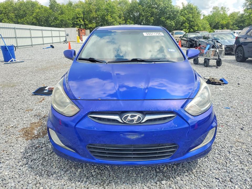 2012 Hyundai Accent VIN KMHCU5AE4CU057447 COPART salvage auction — MINOR DENT/SCRATCHES, LA - CERT OF TITLE-SALVAGE, sold $125 on 2026-07-27 (photo 5)