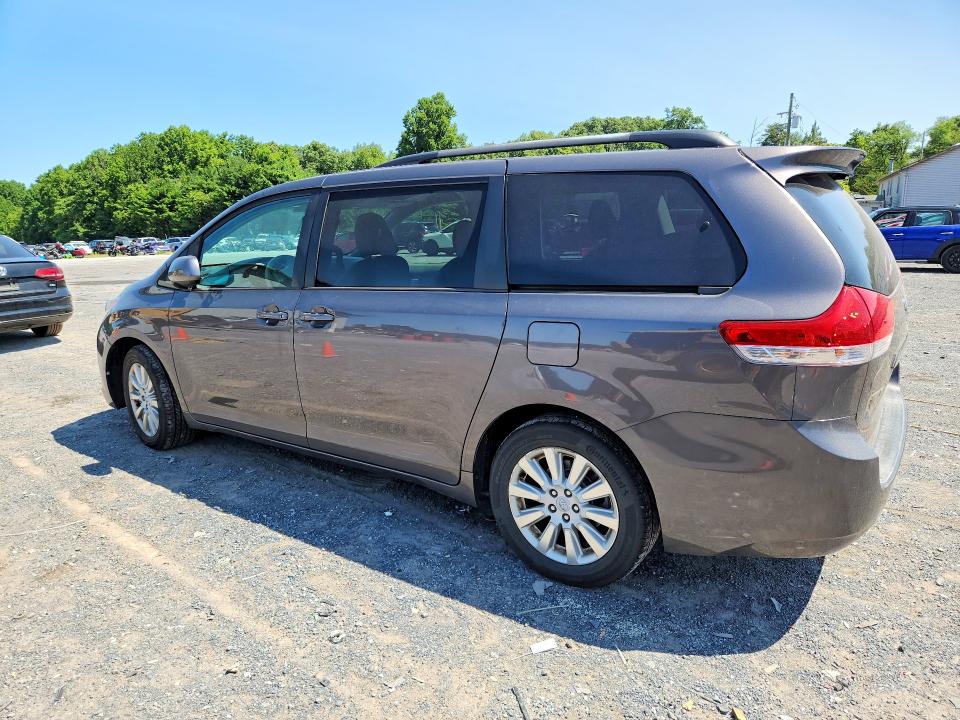 2012 Toyota Sienna VIN 5TDDK3DC3CS038907 COPART salvage auction — HAIL, Pa - Certificate Of Salvage, sold $1,100 on 2026-07-30 (photo 2)