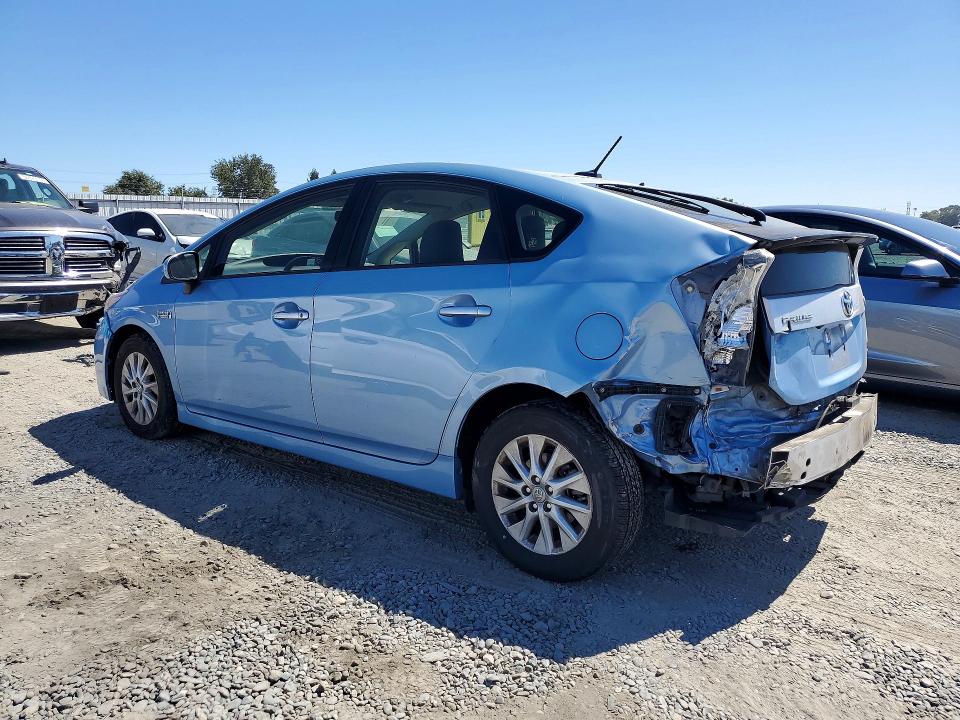 2014 Toyota Prius VIN JTDKN3DP5E3051311 COPART salvage auction — REAR END, Ca - Salvage Certificate, sold $625 on 2026-07-30 (photo 2)
