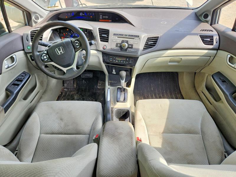 2012 Honda Civic VIN JHMFB4F26CS004386 COPART salvage auction — FRONT END, Oh - Certificate Of Title, sold $950 on 2026-07-29 (photo 8)