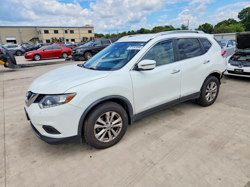 2016 Nissan Rogue VIN KNMAT2MTXGP634221 COPART salvage auction — REAR END, TX - SALVAGE VEHICLE TITLE, sold $1,650 on 2026-07-30 (photo 1)