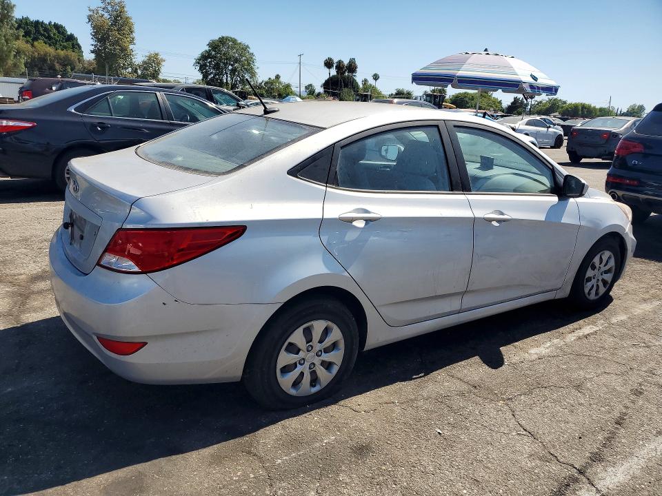 2016 Hyundai Accent VIN KMHCT4AE4GU999338 COPART salvage auction — MECHANICAL, Ca - Dis/Dlr/Exp Only Clean Title, sold $275 on 2026-07-31 (photo 3)