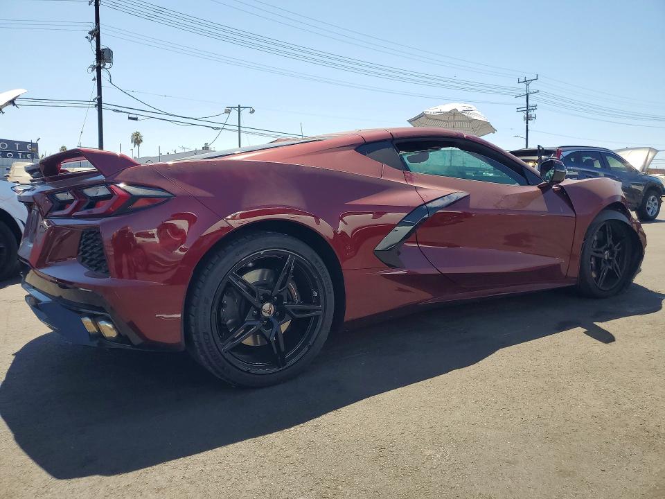2020 Chevrolet Corvette VIN 1G1Y82D42L5107586 COPART salvage auction — FRONT END, Ca - Salvage Certificate, sold $24,500 on 2026-07-29 (photo 3)