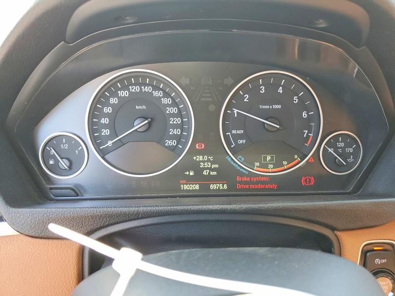 2013 BMW 3 series VIN WBA3B3C56DJ976863 COPART salvage auction — UNDERCARRIAGE, ON - PERMIT NO BRAND - UNFIT, sold $1,450 on 2026-08-13 (photo 9)
