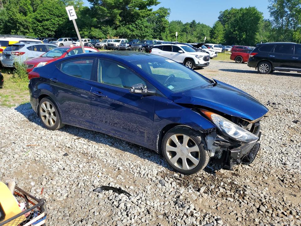 2013 Hyundai Elantra VIN KMHDH4AE5DU837039 COPART salvage auction — FRONT END, Ma - Cert Of Title-Reconstrctd Coll, sold $625 on 2026-07-22 (photo 4)