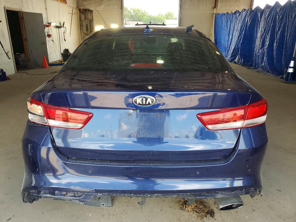 2018 Kia Optima VIN 5XXGT4L37JG258700 COPART salvage auction — REAR END, Ky - Red Rebuilt Salvage Flood (P), sold $850 on 2026-07-27 (photo 6)
