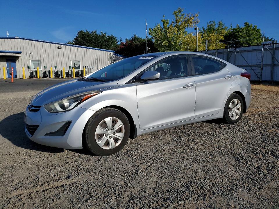 2016 Hyundai Elantra VIN KMHDH4AE8GU491007 COPART salvage auction — REAR END, Ca - Dlr/Dis/Exp Only Salvage Title, sold $1,250 on 2026-07-07 (photo 1)