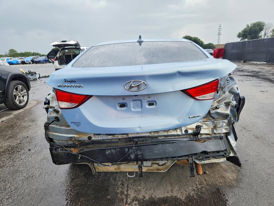 2011 Hyundai Elantra VIN KMHDH4AE5BU157705 COPART salvage auction — REAR END, FL - CERT OF TITLE SLVG REBUILDABLE, sold $15 on 2026-07-21 (photo 6)