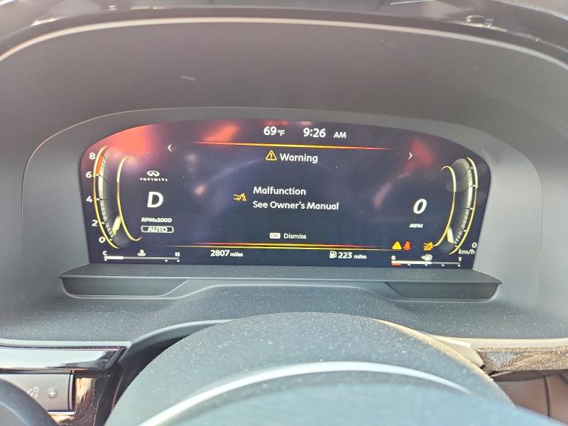 2026 Infiniti Qx60 VIN 5N1AL1FS8TC335094 COPART salvage auction — FRONT END, Ny - Mv-907A Salvage Certificate, sold $18,300 on 2026-08-18 (photo 9)