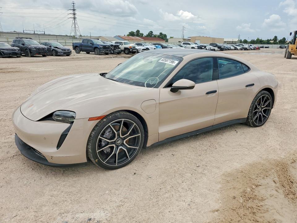 2024 Porsche Taycan VIN WP0AA2Y10RSA10817 COPART salvage auction — WATER/FLOOD, TX - SALVAGE TITLE-FLOOD DAMAGE, sold $32,000 on 2026-07-28 (photo 1)