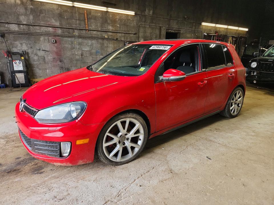 2012 Volkswagen Gti VIN WVWGD7AJ5CW241430 COPART salvage auction — WATER/FLOOD, Ny - Mv-907A Salvage Certificate (P), sold $400 on 2026-08-10 (photo 1)