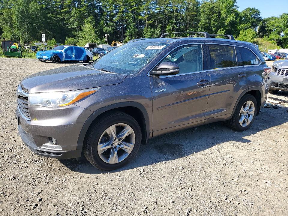 2015 Toyota Highlander VIN 5TDDCRFH7FS008676 COPART salvage auction — ROOF, Ma - Cert Of Title-Reconstrctd Coll, sold $5,300 on 2026-07-15 (photo 1)