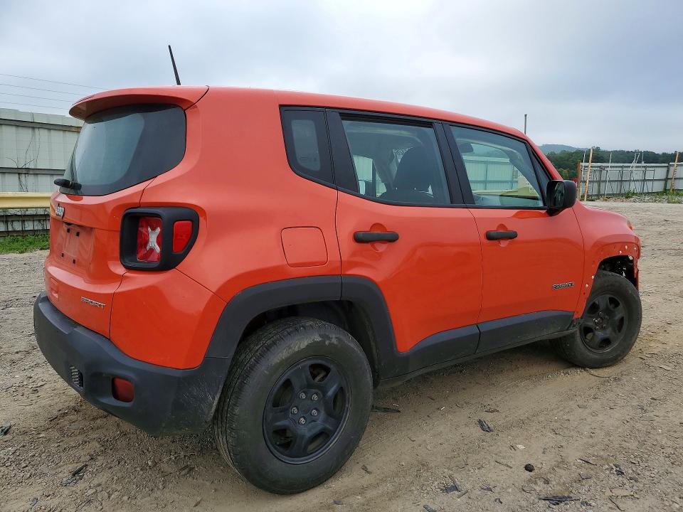 2018 Jeep Renegade VIN ZACCJBAB3JPJ44611 COPART salvage auction — FRONT END, Va - Cert Of Title - Salvage, sold $750 on 2026-07-31 (photo 3)
