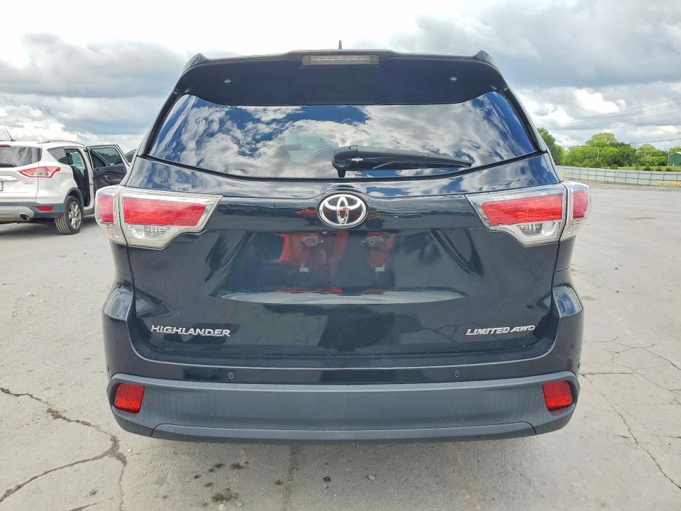 2014 Toyota Highlander VIN 5TDDKRFH9ES028431 COPART salvage auction — NORMAL WEAR, Tn - Certificate Of Title (P), sold $10,500 on 2026-07-29 (photo 6)