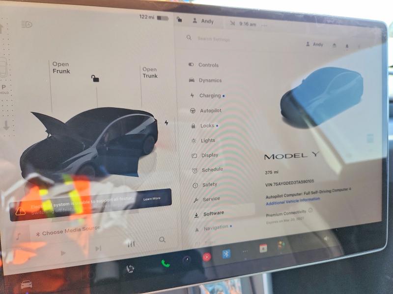 2026 Tesla Model y VIN 7SAYGDED3TA590105 COPART salvage auction — FRONT END, Salvage Title, sold $21,300 on 2026-07-29 (photo 9)