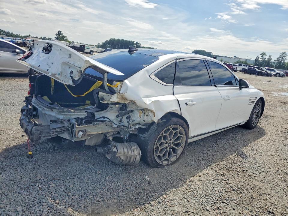 2023 Genesis G80 VIN KMTGB4SC9PU153018 COPART salvage auction — REAR END, Salvage Title, sold $8,200 on 2026-08-24 (photo 3)