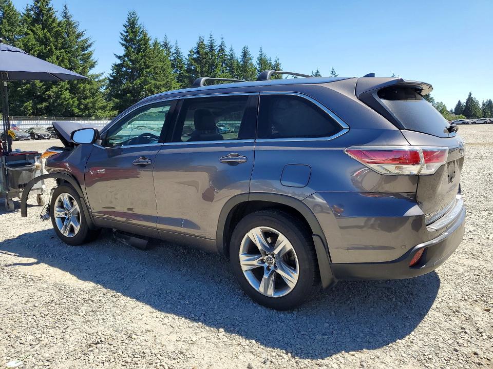 2016 Toyota Highlander VIN 5TDDKRFH2GS355773 COPART salvage auction — FRONT END, WA - BILL OF SALE, sold $4,400 on 2026-07-24 (photo 2)