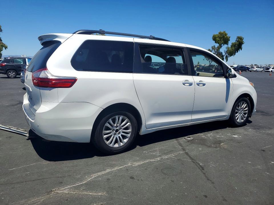 2015 Toyota Sienna VIN 5TDYK3DC6FS671634 COPART salvage auction — FRONT END, Ca - Salvage Certificate, sold $1,800 on 2026-07-29 (photo 3)