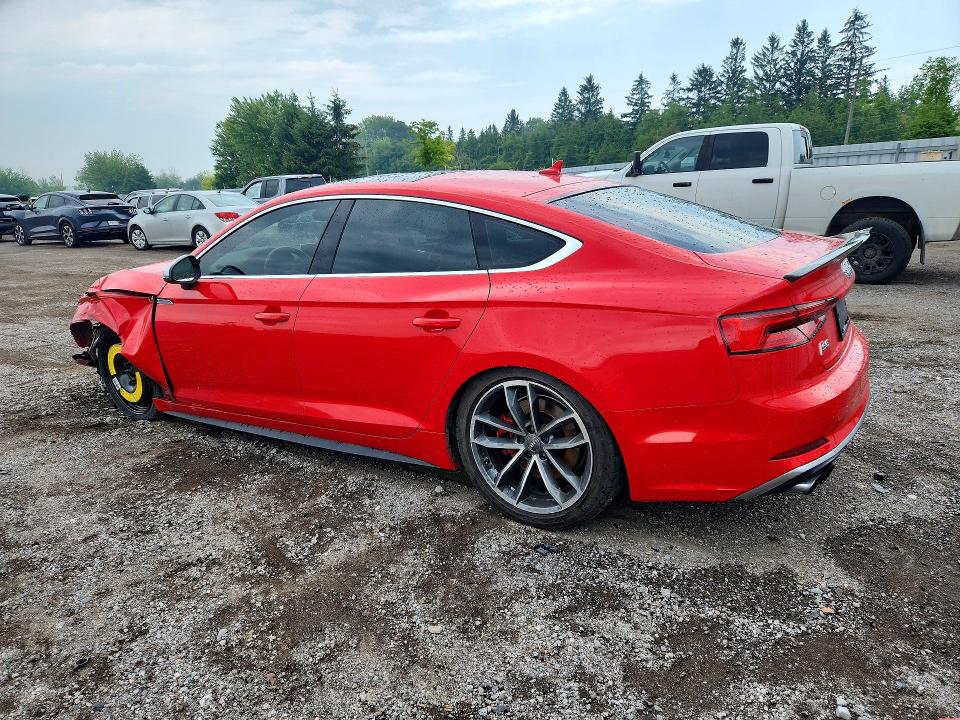 2018 Audi S5 VIN WAUB4CF53JA005235 COPART salvage auction — FRONT END, On - Permit Salvage, sold $7,800 on 2026-08-13 (photo 2)