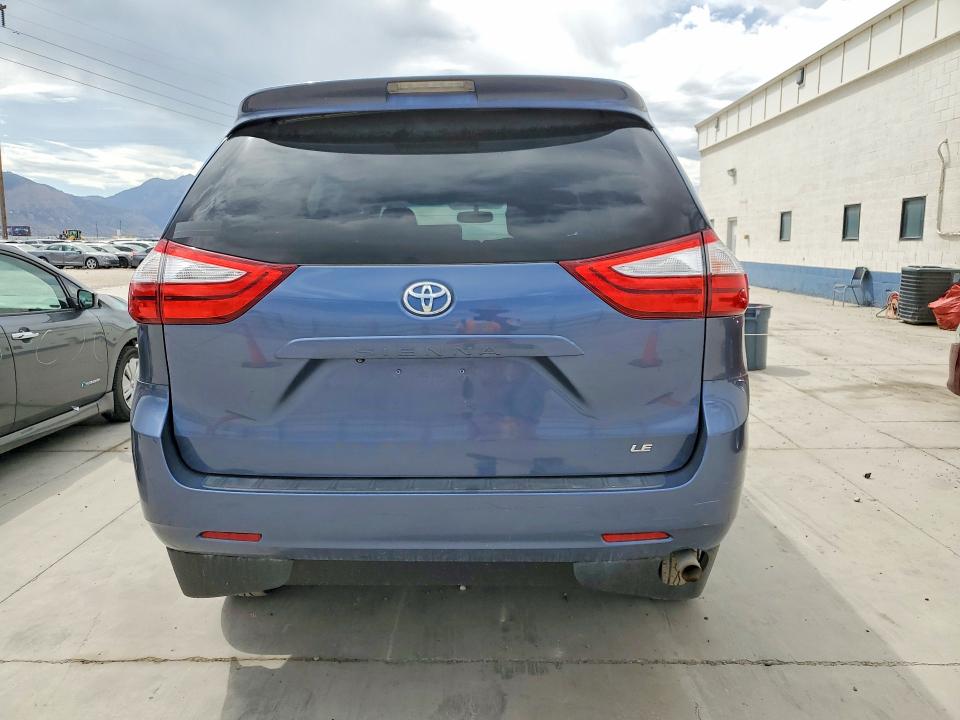 2015 Toyota Sienna VIN 5TDKK3DC6FS582653 COPART salvage auction — NORMAL WEAR, Ut - Certificate Of Title, sold $21,500 on 2026-07-13 (photo 6)