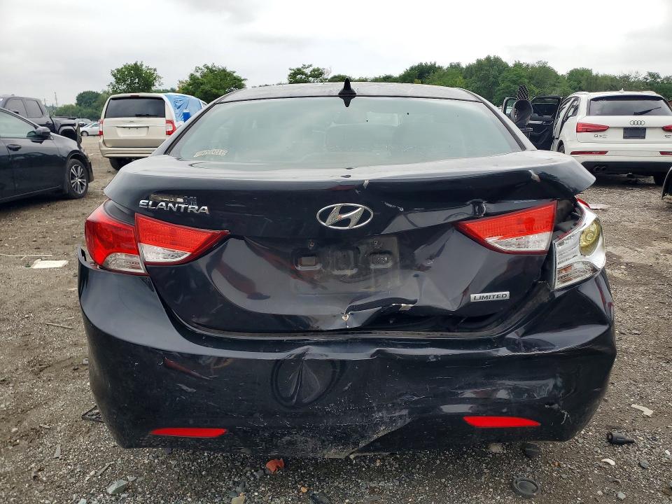 2012 Hyundai Elantra VIN KMHDH4AE6CU273951 COPART salvage auction — REAR END, Md - Certificate Of Title, sold $800 on 2026-07-14 (photo 6)