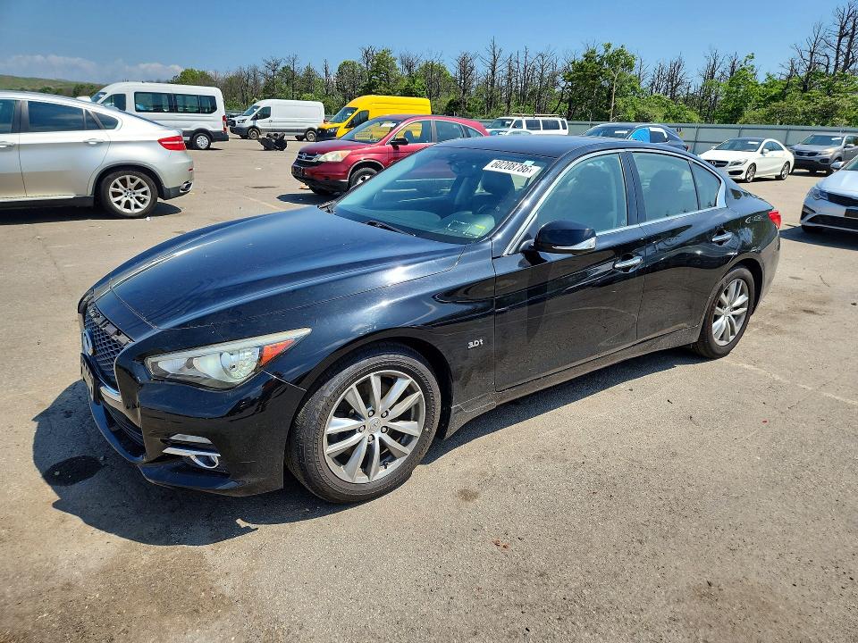 2017 Infiniti Q50 VIN JN1EV7AR4HM835538 COPART salvage auction — FRONT END, NY - CERTIFICATE OF TITLE, sold $2,600 on 2026-07-16 (photo 1)