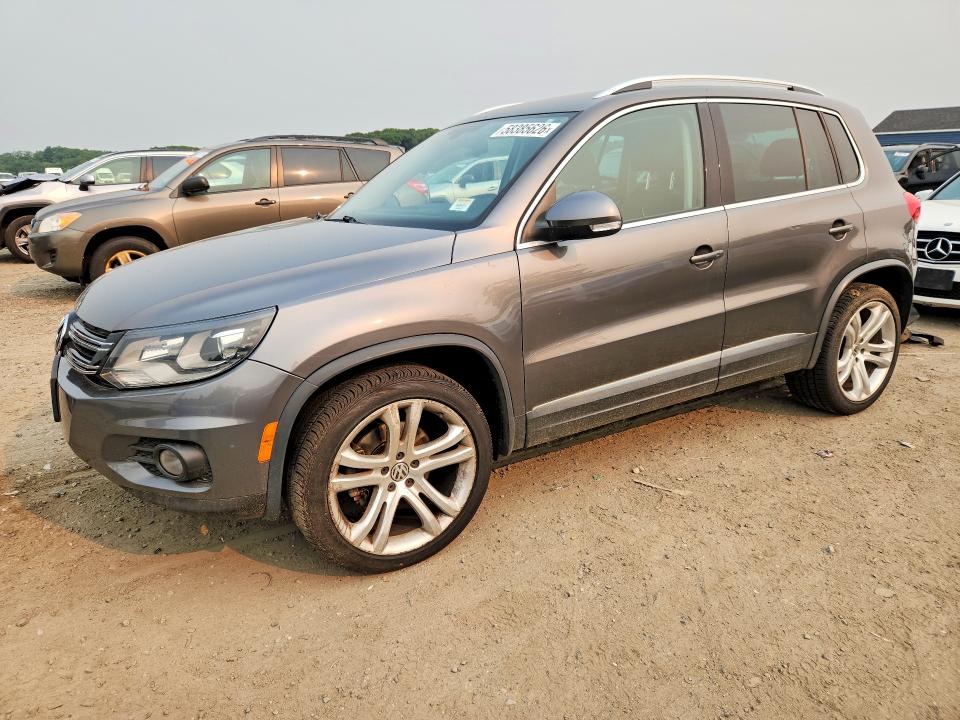 2012 Volkswagen Tiguan VIN WVGBV7AXXCW000583 COPART salvage auction — FRONT END, Ma - Cert Of Title-Reconstrctd Coll, sold $125 on 2026-07-22 (photo 1)
