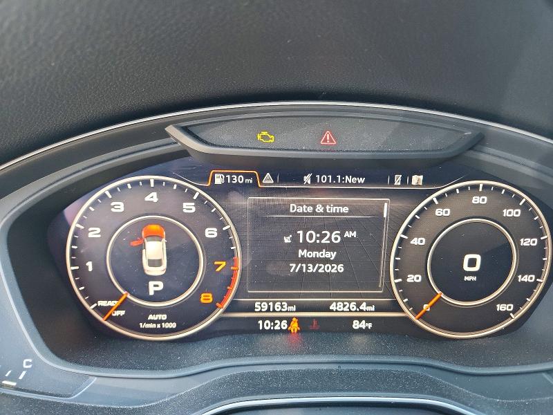 2018 Audi A5 VIN WAUENCF51JA027809 COPART salvage auction — FRONT END, Salvage Title, sold $7,900 on 2026-08-20 (photo 9)