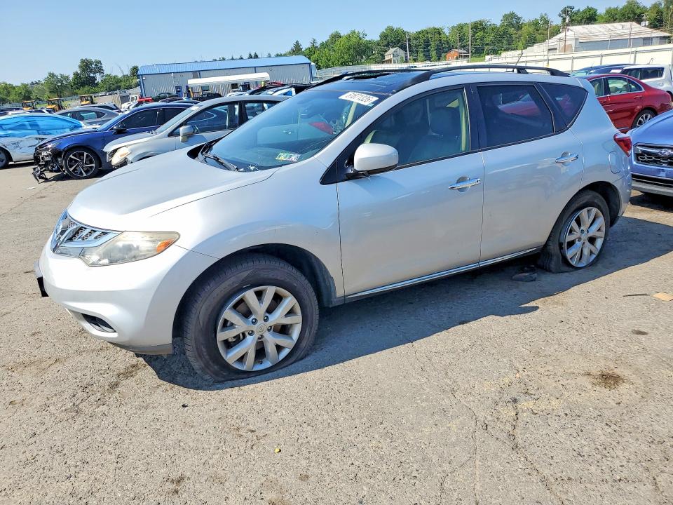 2013 Nissan Murano VIN JN8AZ1MW7DW319174 COPART salvage auction — VANDALISM, Pa - Certificate Of Salvage, sold $175 on 2026-07-28 (photo 1)