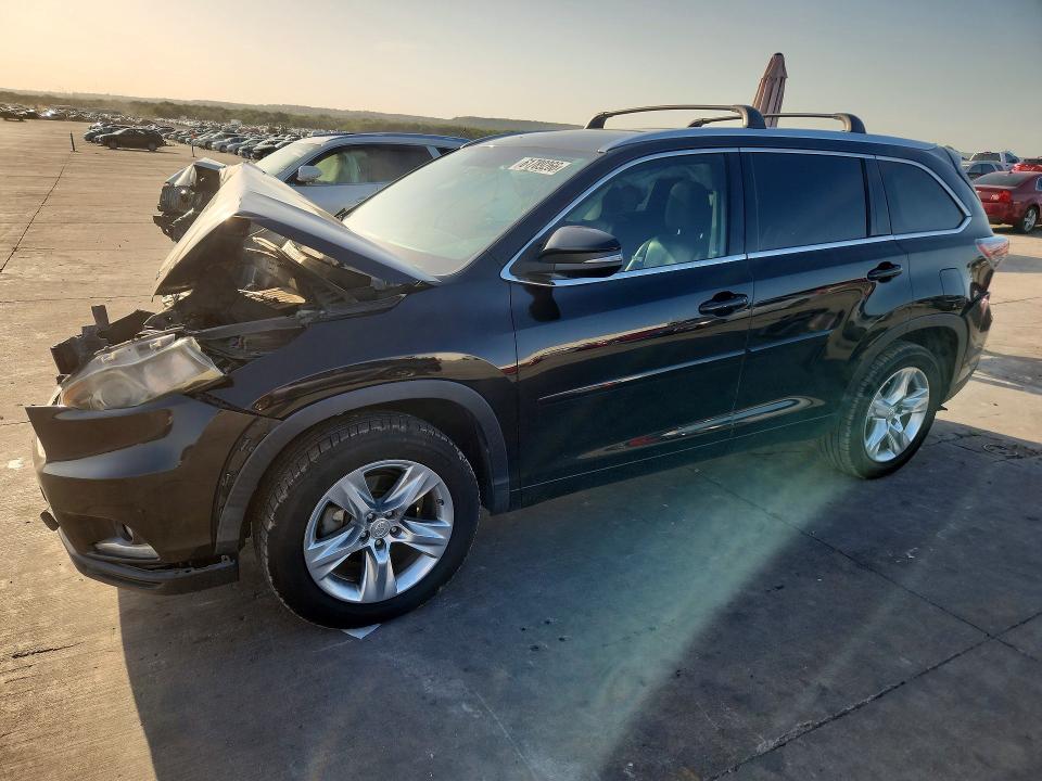 2015 Toyota Highlander VIN 5TDYKRFH2FS062388 COPART salvage auction — REAR END, Tx - Salvage Vehicle Title, sold $175 on 2026-07-27 (photo 1)