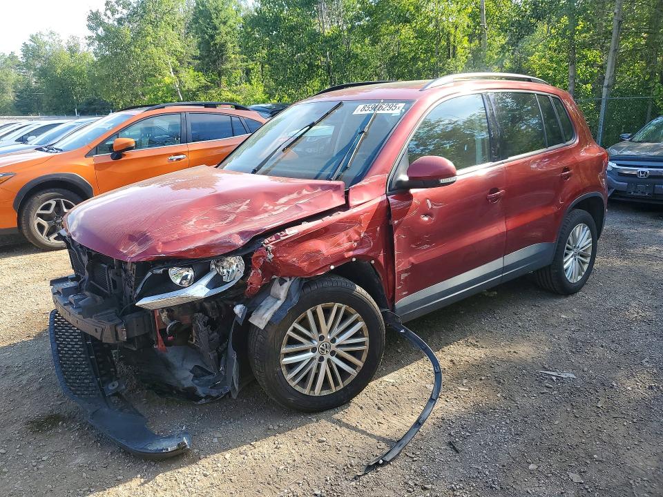 2016 Volkswagen Tiguan VIN WVGJV7AX3GW071383 COPART salvage auction — FRONT END, ON - PERMIT SALVAGE, sold $500 on 2026-07-28 (photo 1)
