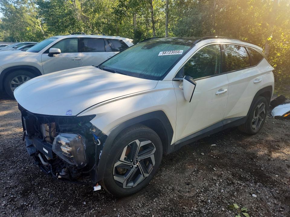 2022 Hyundai Tucson VIN KM8JCCA11NU024985 COPART salvage auction — FRONT END, On - Permit Salvage, sold $2,200 on 2026-07-28 (photo 1)