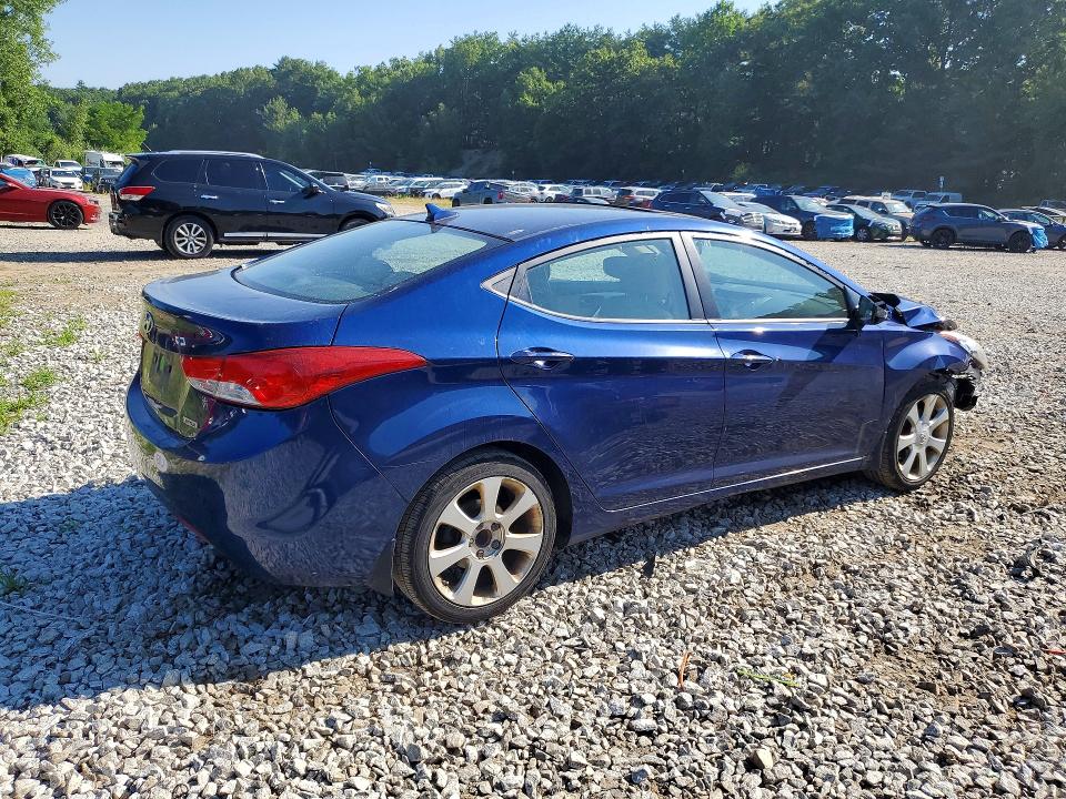 2013 Hyundai Elantra VIN KMHDH4AE5DU837039 COPART salvage auction — FRONT END, Ma - Cert Of Title-Reconstrctd Coll, sold $625 on 2026-07-22 (photo 3)