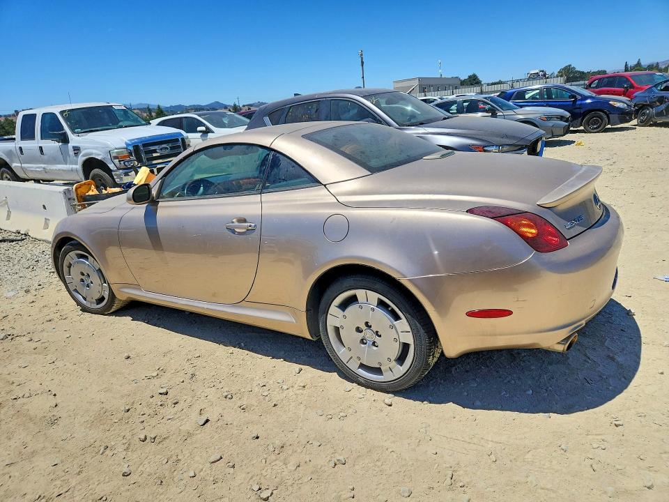 2002 Lexus Sc VIN JTHFN48Y920005924 COPART salvage auction — MINOR DENT/SCRATCHES, Ca - Certificate Of Title, sold $375 on 2026-07-21 (photo 2)
