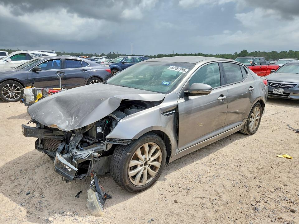 2015 Kia Optima VIN 5XXGN4A74FG510958 COPART salvage auction — FRONT END, Tx - Bonded Rebuilt Salvage, sold $550 on 2026-07-17 (photo 1)