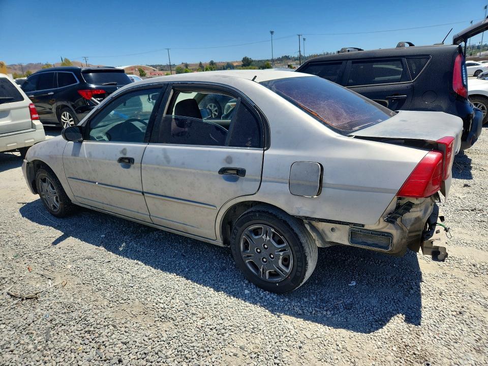 2001 Honda Civic VIN JHMES16561S003434 COPART salvage auction — REAR END, CA - SALVAGE CERTIFICATE, sold $200 on 2026-07-29 (photo 2)