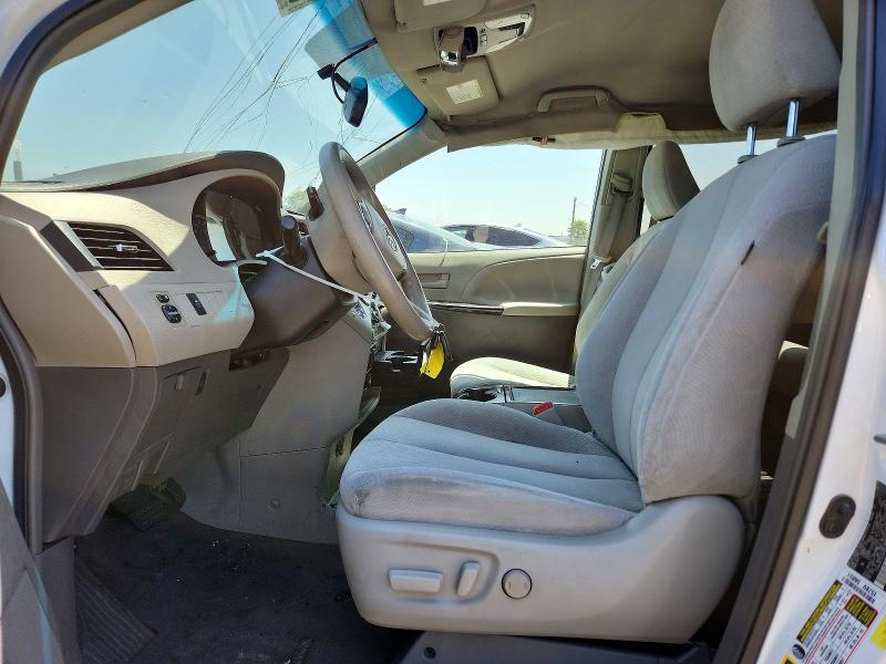2013 Toyota Sienna VIN 5TDKK3DC7DS368512 COPART salvage auction — FRONT END, CA - SALVAGE CERTIFICATE, sold $775 on 2026-07-24 (photo 7)