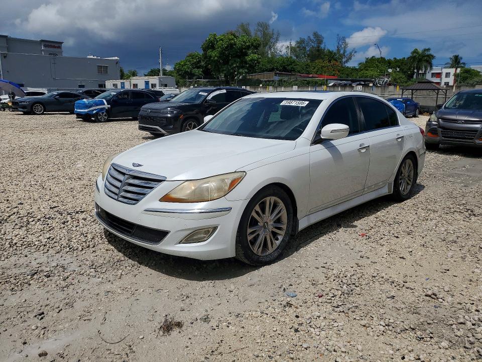 2012 Hyundai Genesis VIN KMHGC4DD0CU198548 COPART salvage auction — MINOR DENT/SCRATCHES, FL - CERT OF TITLE SLVG REBUILDABLE, sold $1,450 on 2026-07-31 (photo 1)