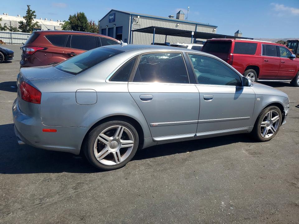 2008 Audi A4 VIN WAUAF78E58A120925 COPART salvage auction — FRONT END, CA - SALVAGE CERTIFICATE, sold $500 on 2026-07-14 (photo 3)
