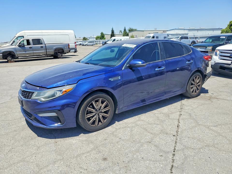 2019 Kia Optima VIN 5XXGT4L3XKG371221 COPART salvage auction — REAR END, Ca - Non-Repairable Vehicle Cert, sold $1,400 on 2026-08-21 (photo 1)